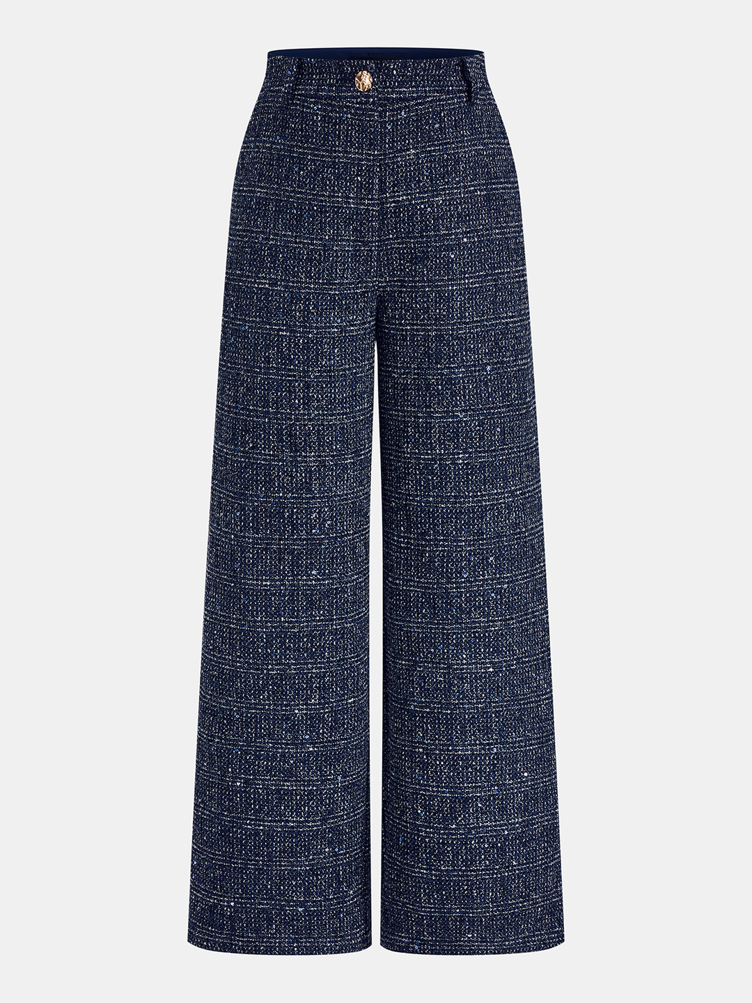 Wool Blend Tweed Two‑Piece Pants Set