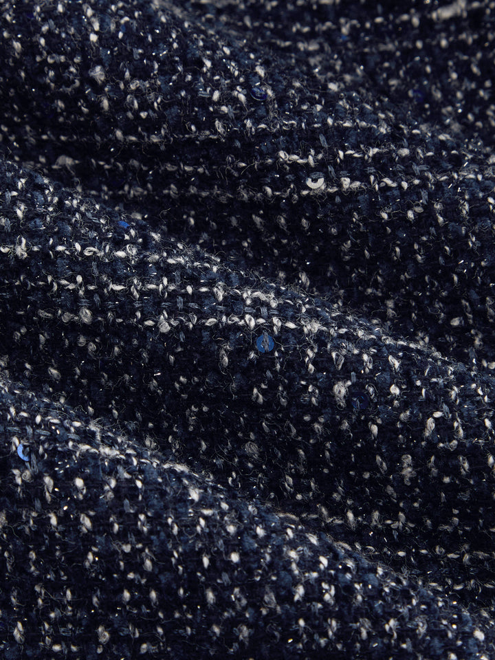 Wool Blend Tweed Two‑Piece Pants Set