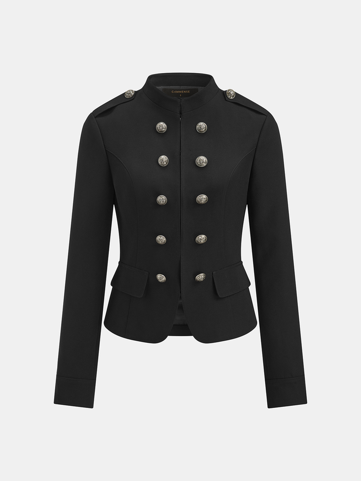 Double Breasted Military Style Jacket