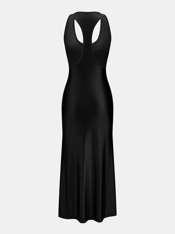 U‑Neck Backless Mermaid Maxi Dress