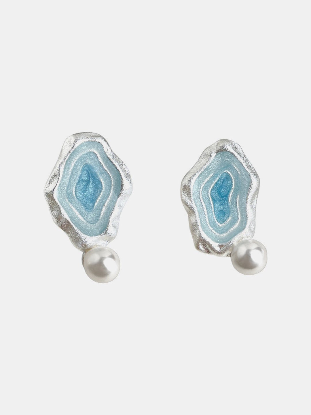 Textured Irregular Pearl Stud Earrings