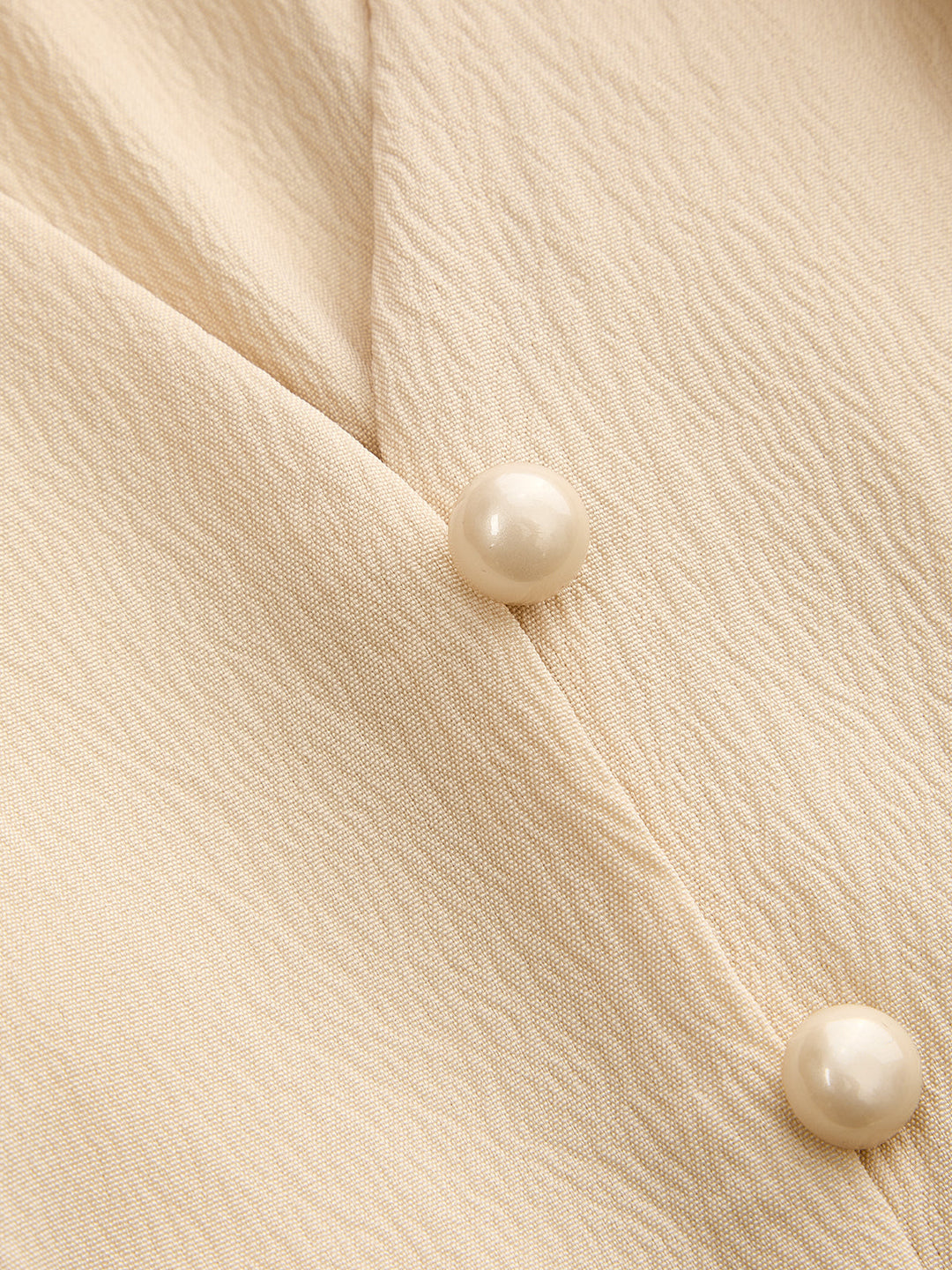 V‑Neck Smocked Peplum Blouse