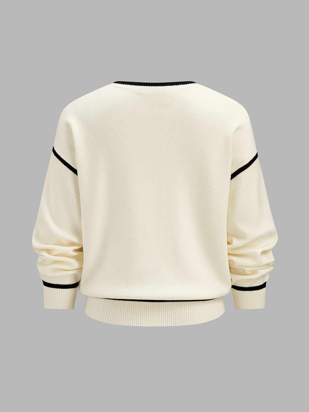 Contrast Trim Wool Blend Knit Co‑ord Set