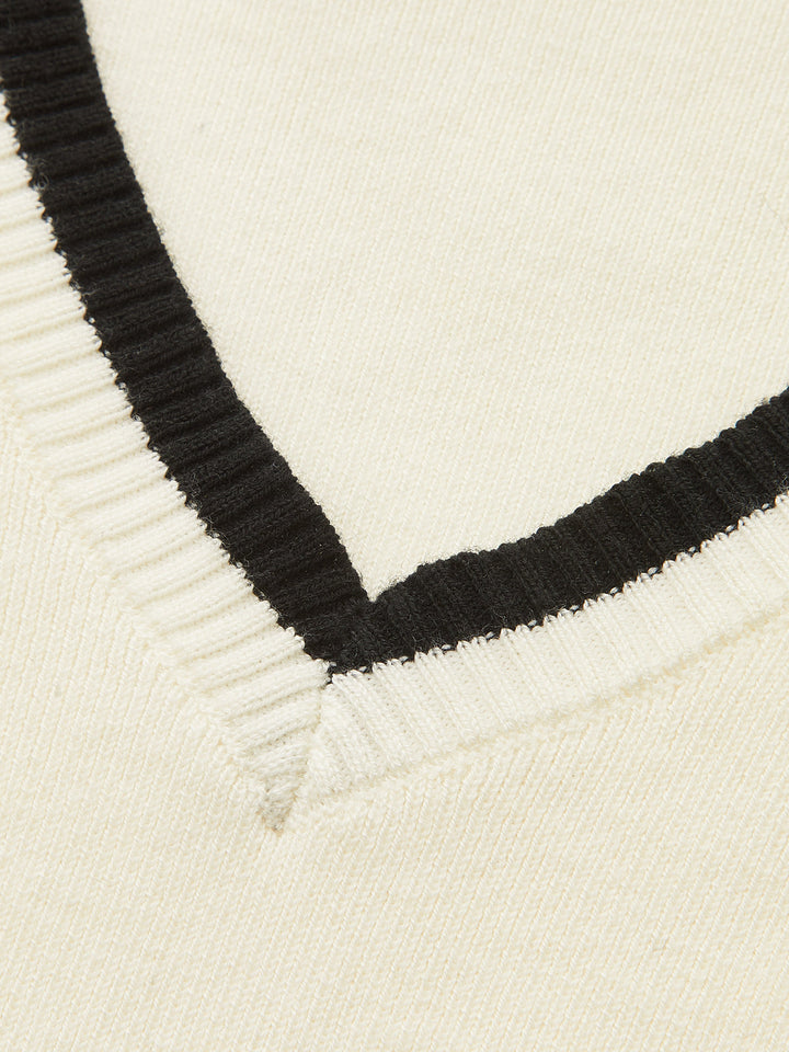 Contrast Trim Wool Blend Knit Co‑ord Set