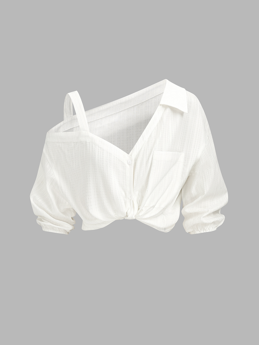 Asymmetric Cold‑Shoulder Shirt