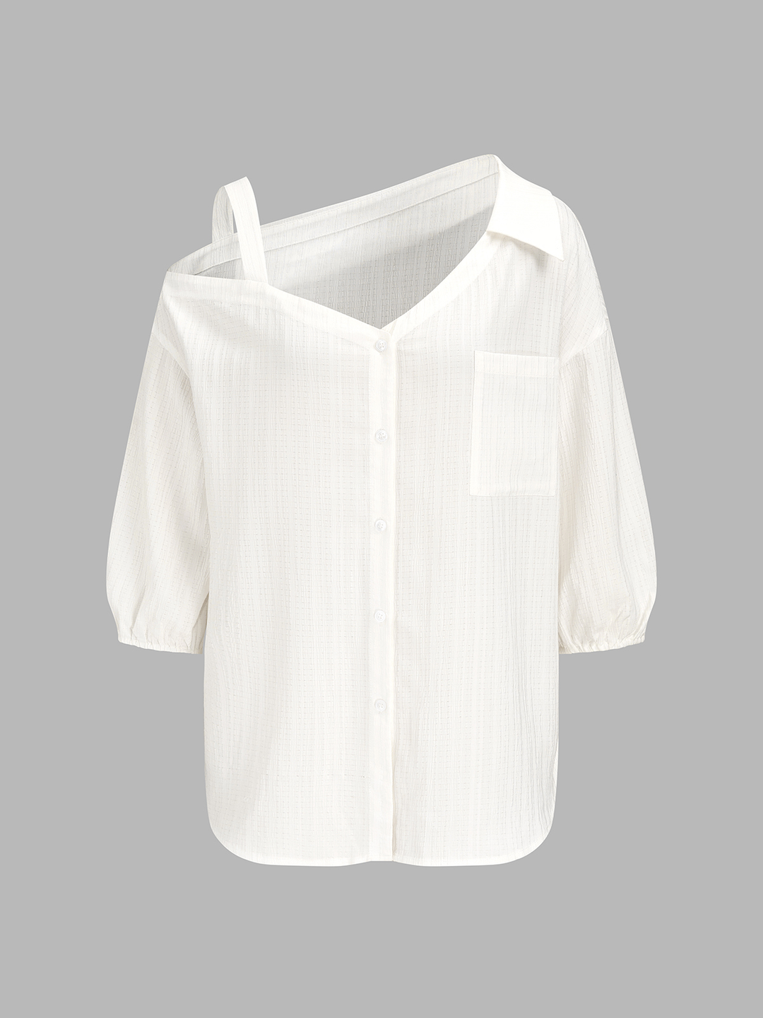 Asymmetric Cold‑Shoulder Shirt