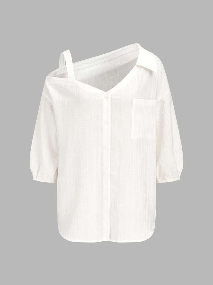Asymmetric Cold‑Shoulder Shirt