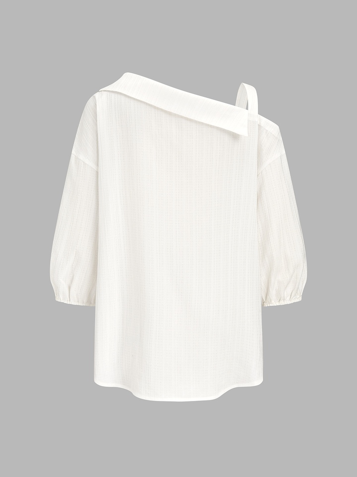 Asymmetric Cold‑Shoulder Shirt