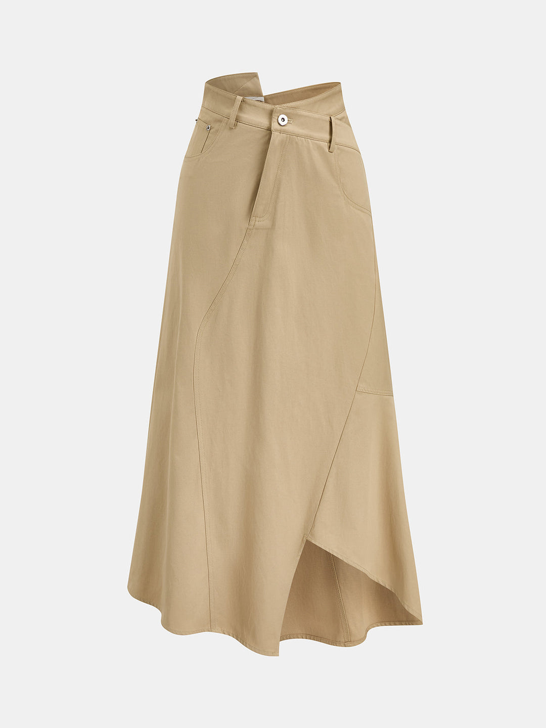 Asymmetrical Patchwork Maxi Skirt