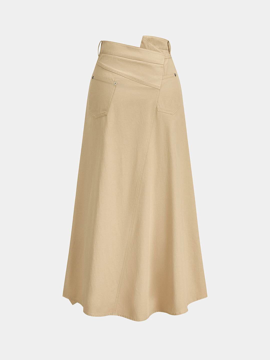 Asymmetrical Patchwork Maxi Skirt