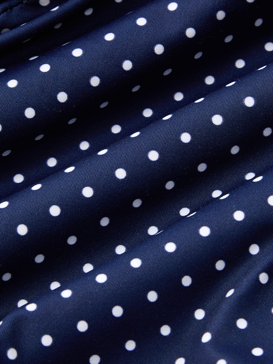 Fitted Polka Dot Criss‑Cross Neck Top