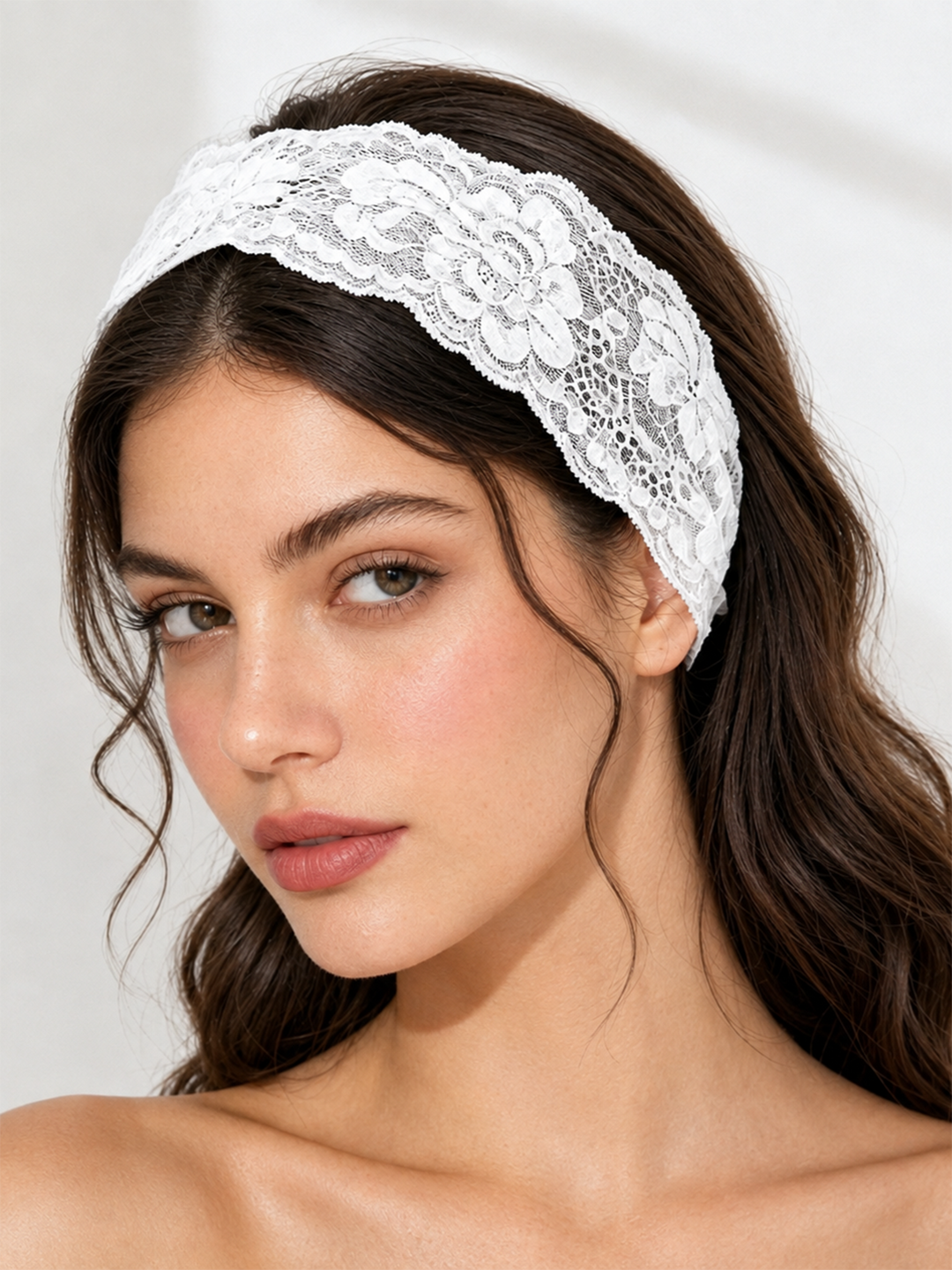 Floral Lace Wide Headband