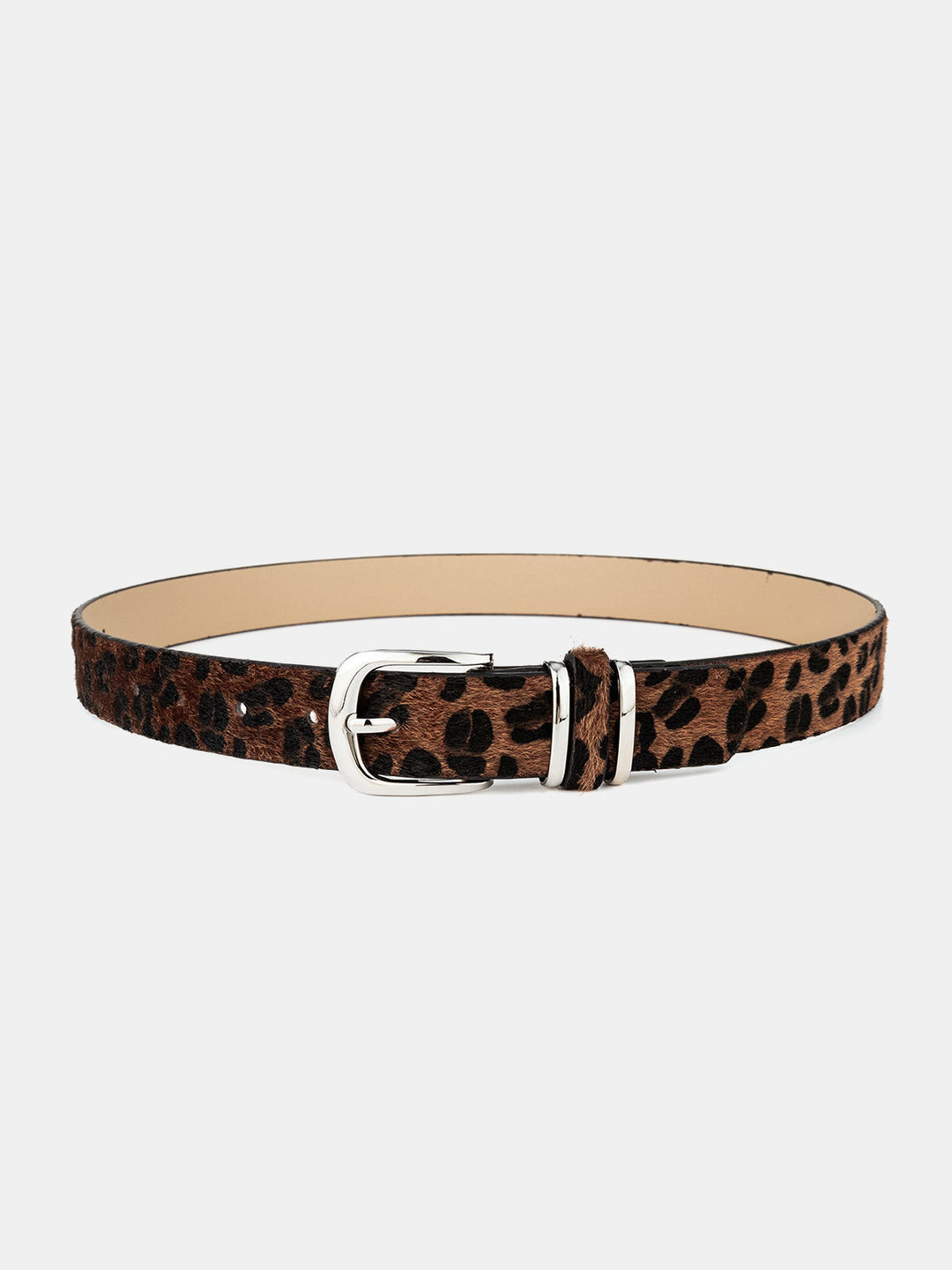 Leopard Print Mohair Waist Belt