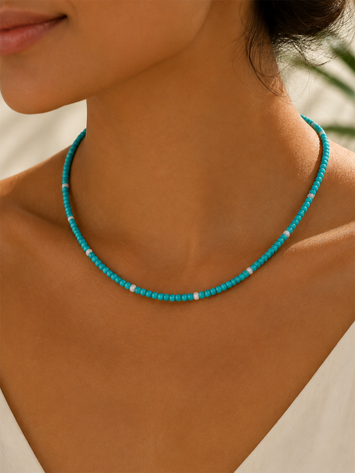Dainty Beaded Choker Necklace