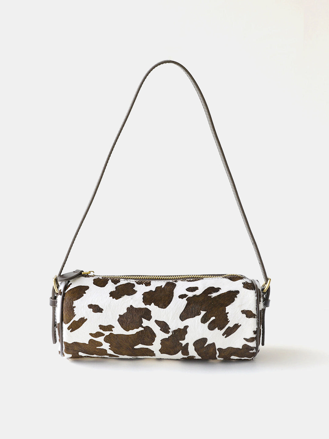 Cow Print Cylinder Shoulder Bag