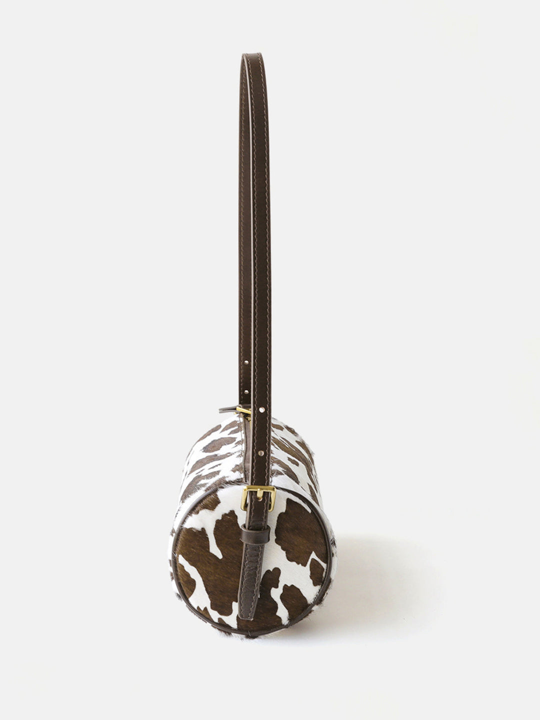 Cow Print Cylinder Shoulder Bag
