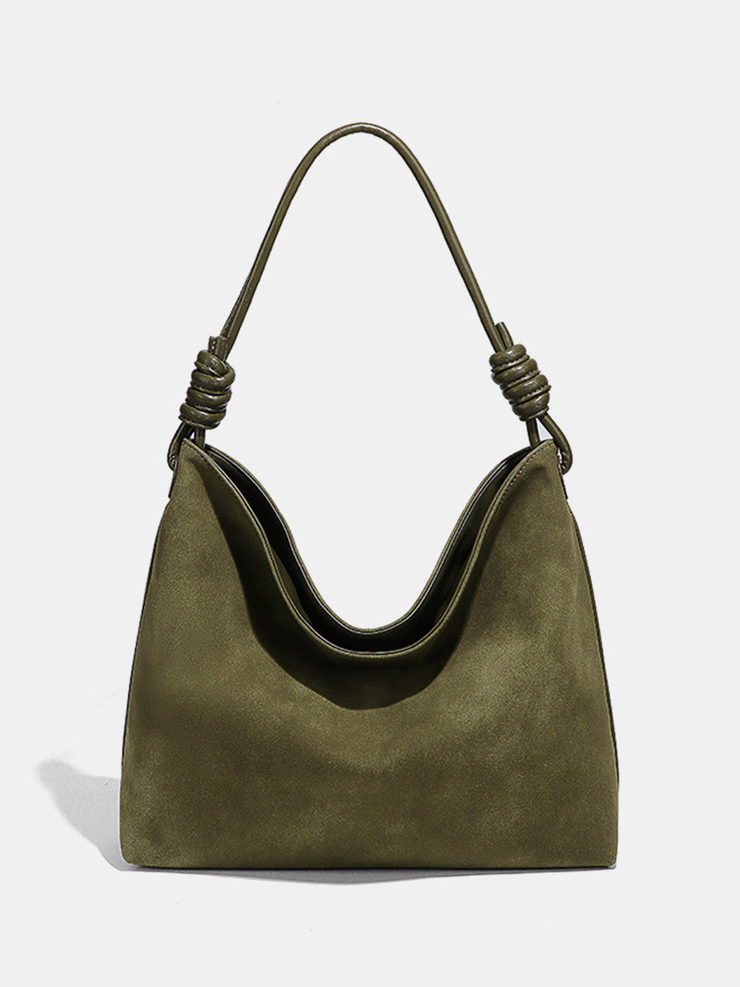 Knot Strap Suede Effect Tote Bag