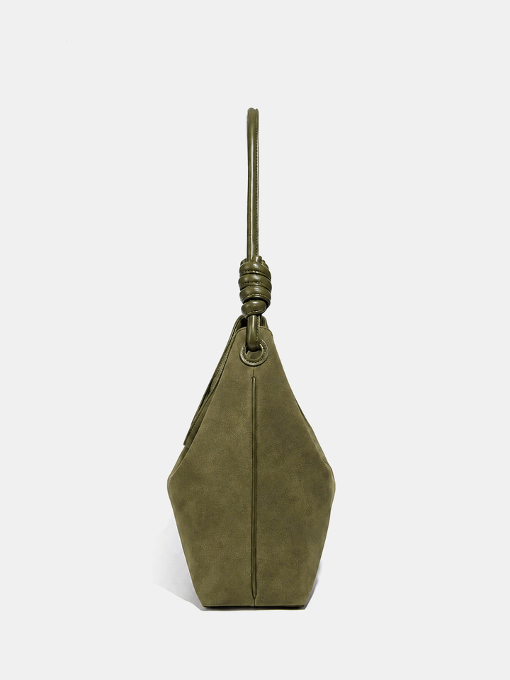 Knot Strap Suede Effect Tote Bag