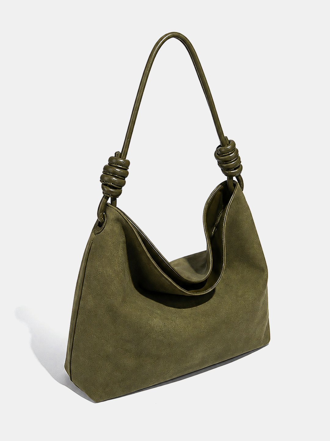 Knot Strap Suede Effect Tote Bag