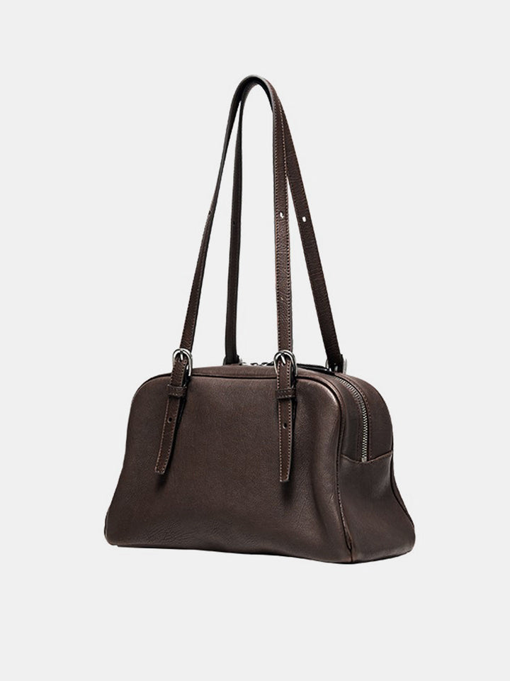 Genuine Leather Adjustable Strap Shoulder Handbag