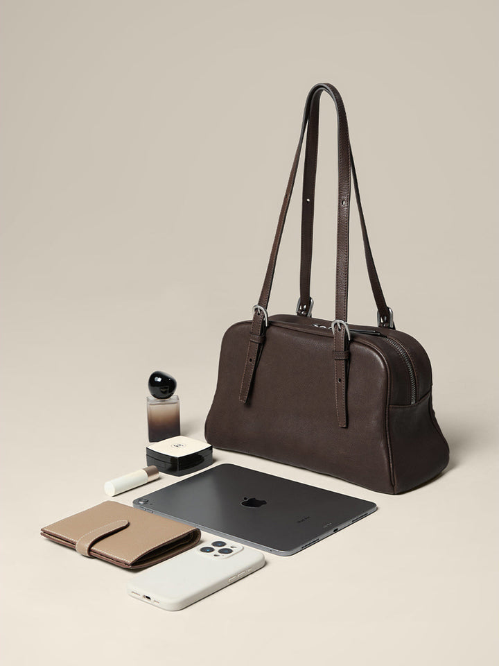Genuine Leather Adjustable Strap Shoulder Handbag