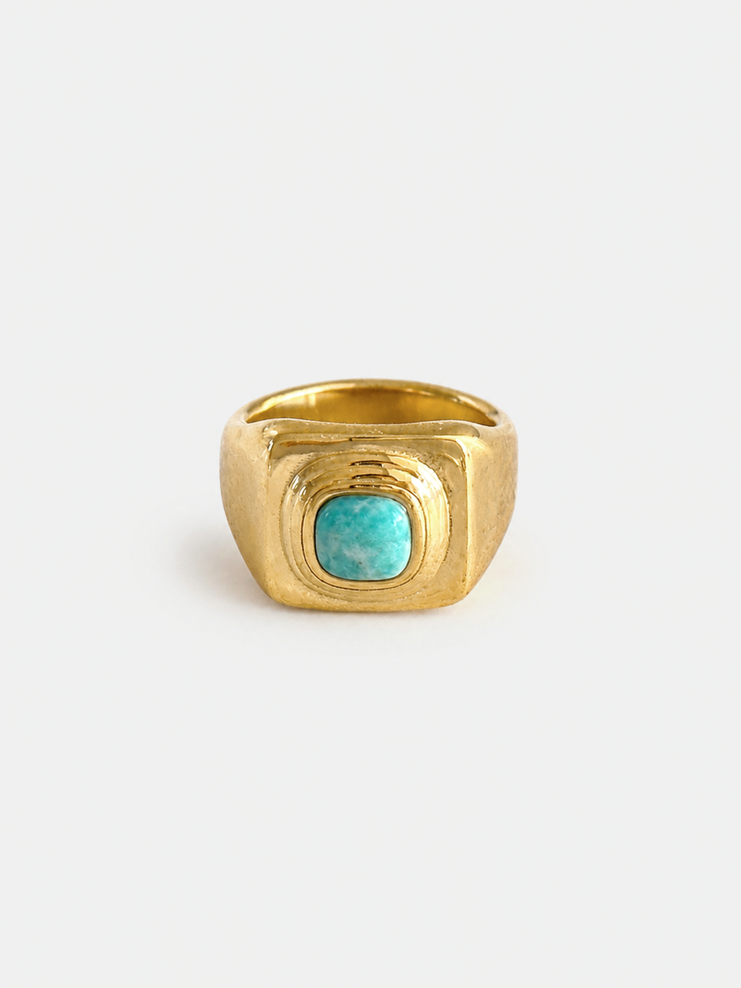 Vintage Square Gemstone Statement Ring