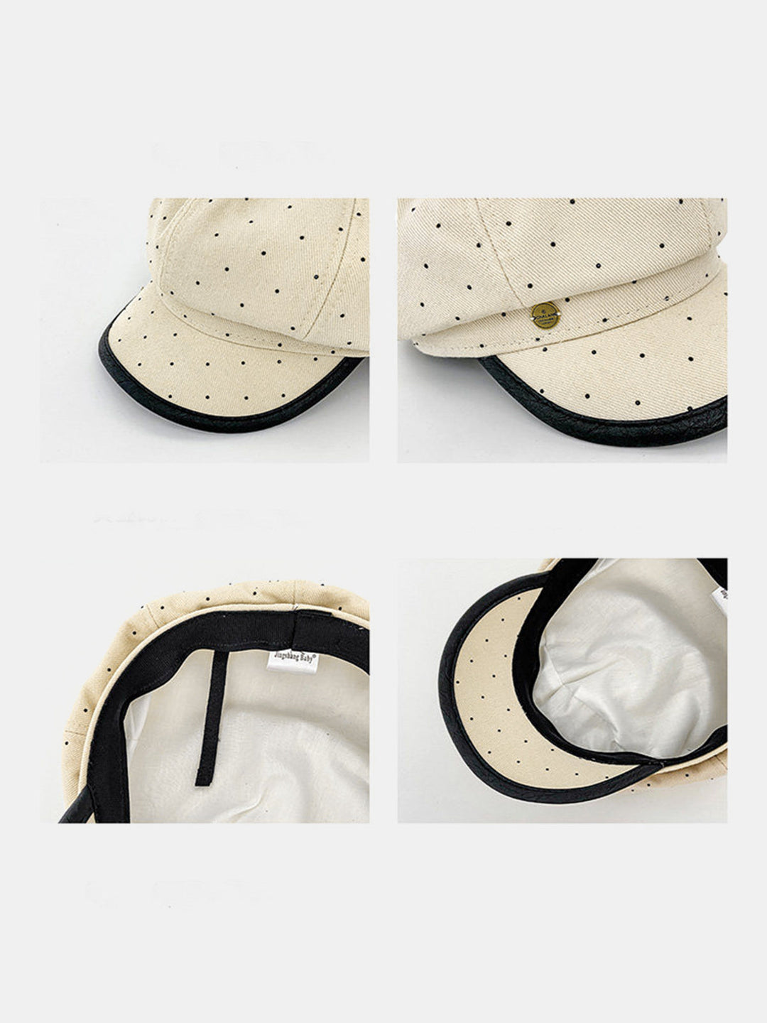 Polka Dot Newsboy Cap