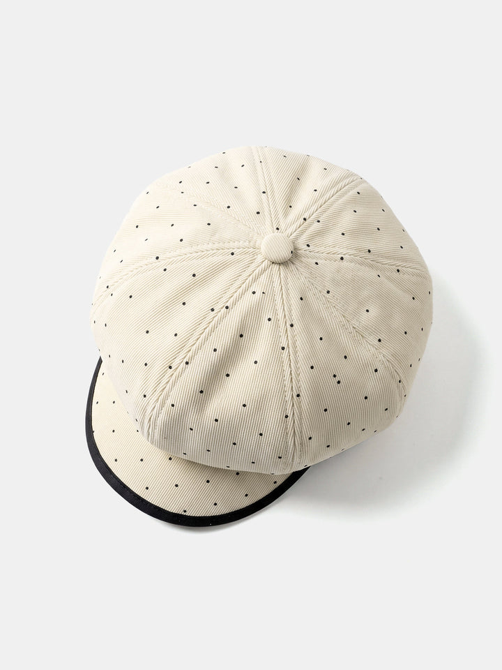 Polka Dot Newsboy Cap