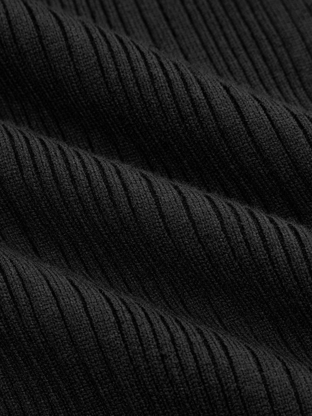 Contrast Trim Ribbed Knit Polo Maxi Dress