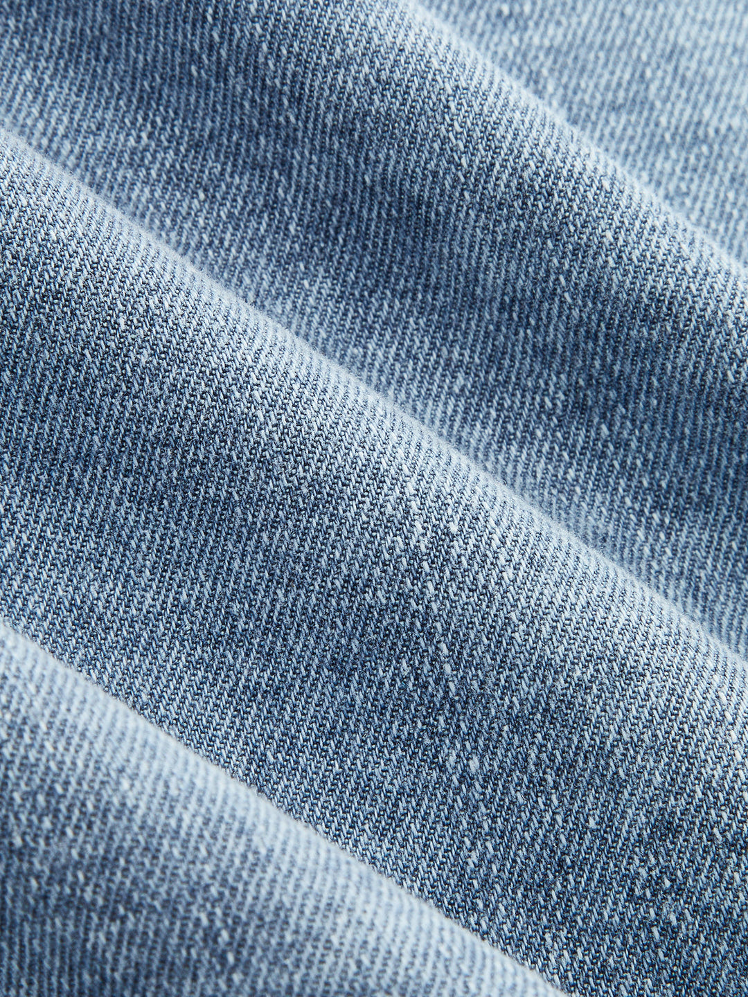 Tie-Neck Denim Long Sleeve Shirt