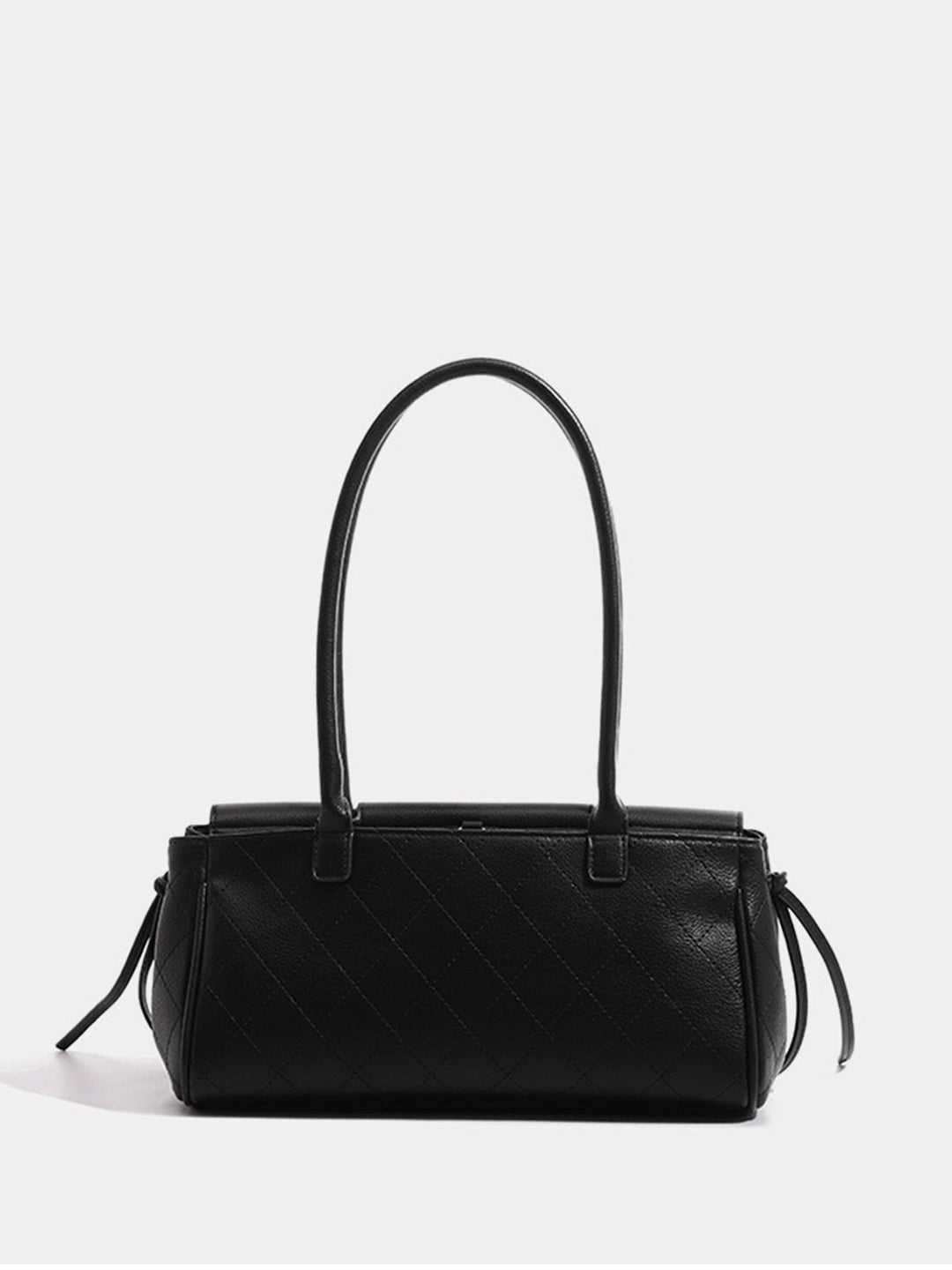 Quilted Turn-Lock Shoulder Handbag