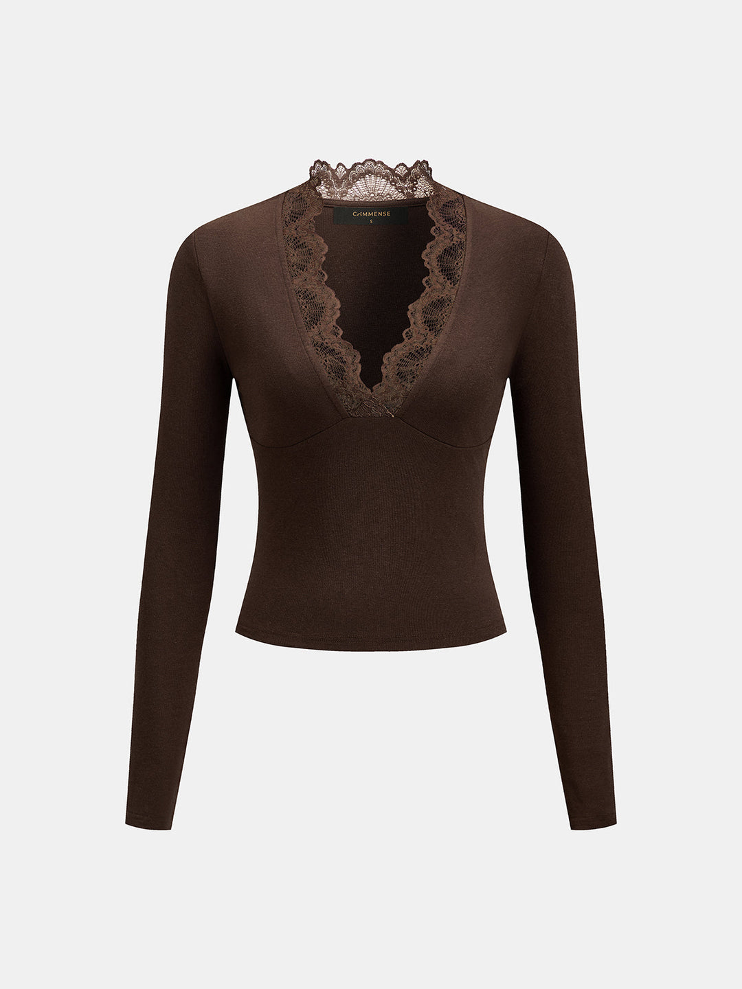 Lace Trim V‑Neck Top & Drawstring Pants Set