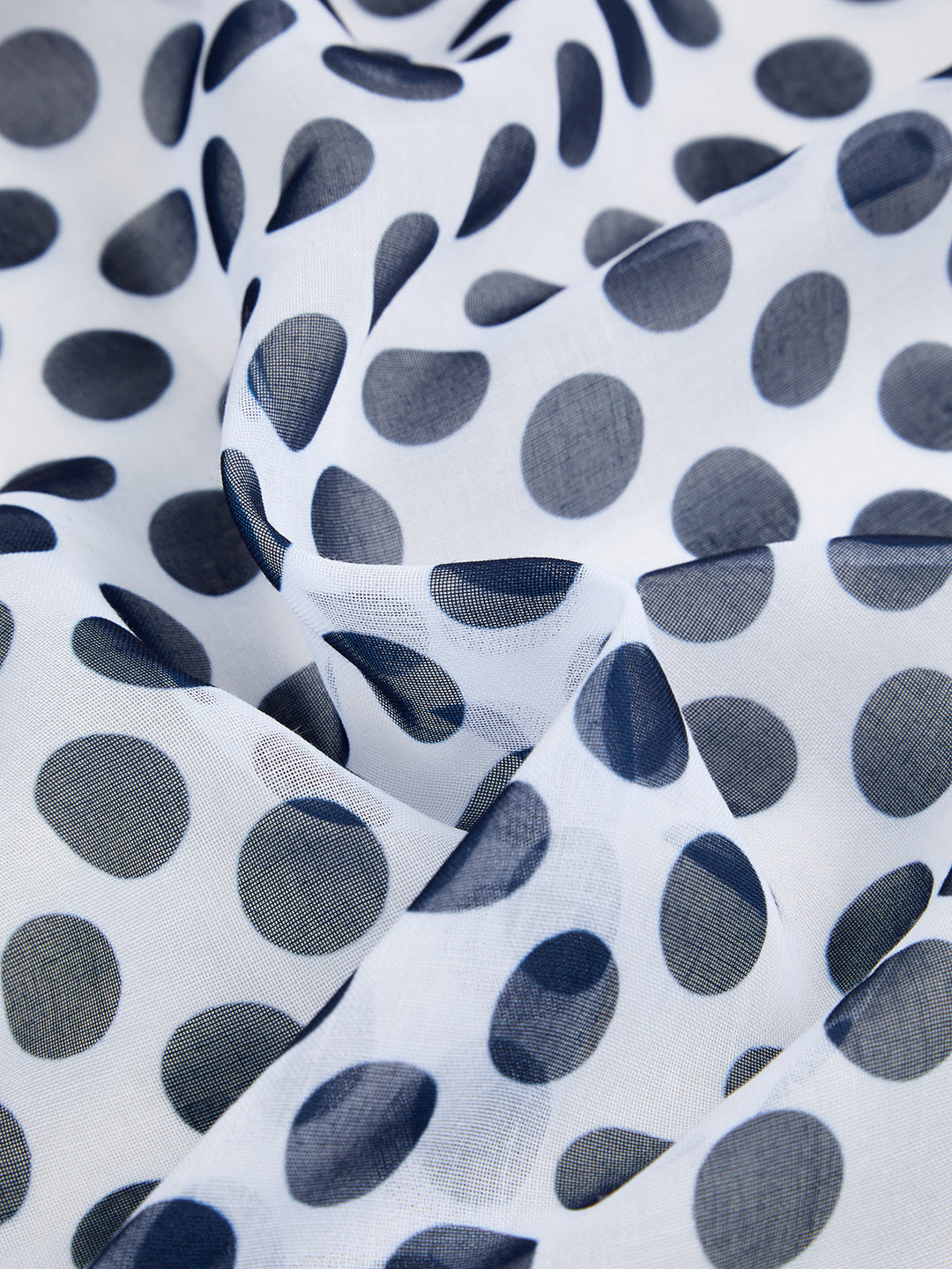 Polka Dot Striped Edge Scarf