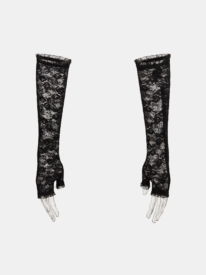 Lace Fingerless Long Gloves
