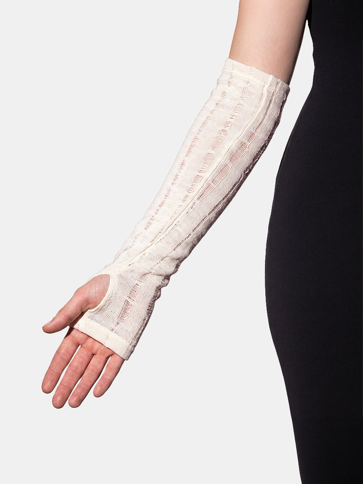Long Mesh Fingerless Arm Gloves