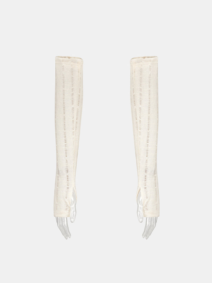 Long Mesh Fingerless Arm Gloves