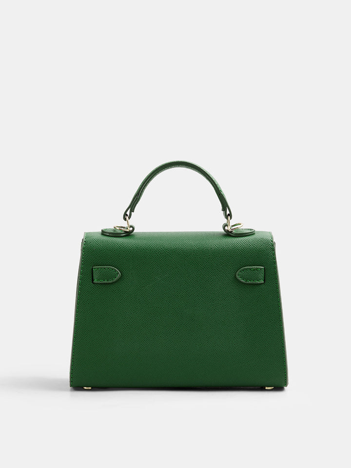Crossbody Top‑Handle Lock Flap Handbag