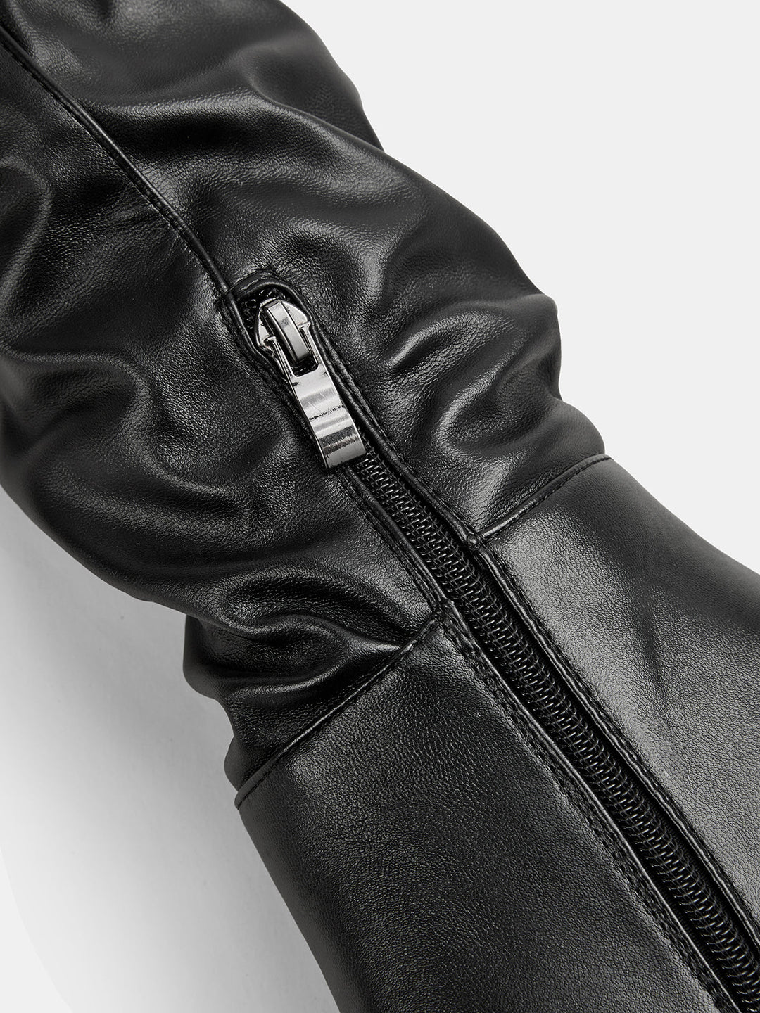 Pointed Toe Block Heel Knee High Boots