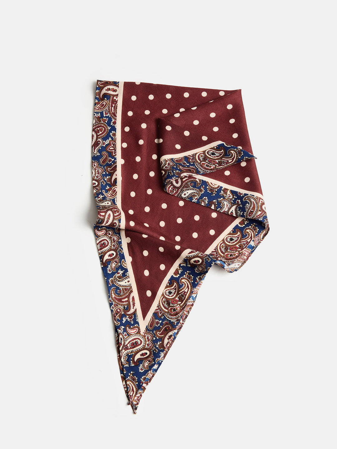 Polka Dot Paisley Print Scarf