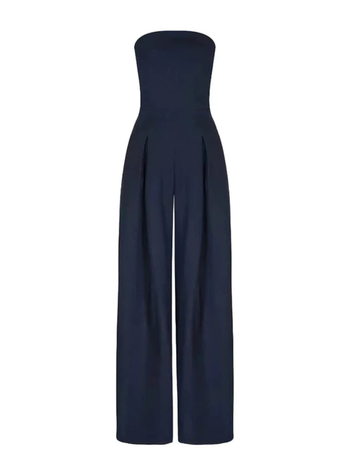 Women's Elegant loose fit strapless jumpsuit