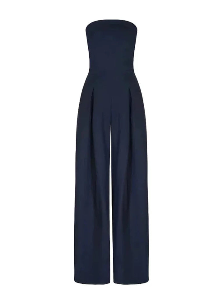 Women's Elegant loose fit strapless jumpsuit