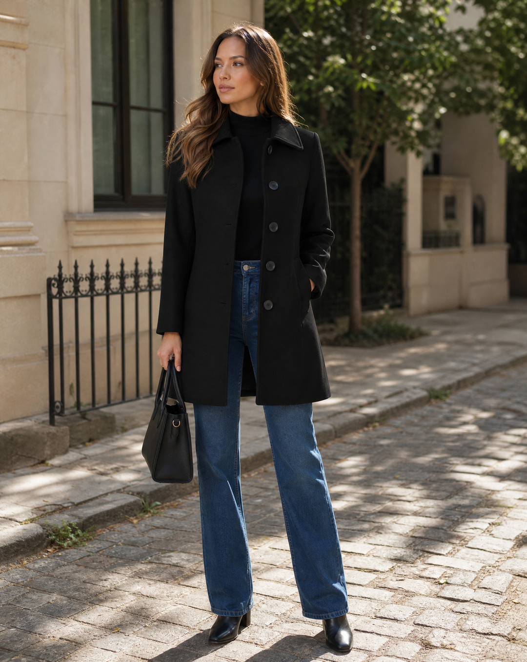 Women's Single Breasted Winter Trench Coat