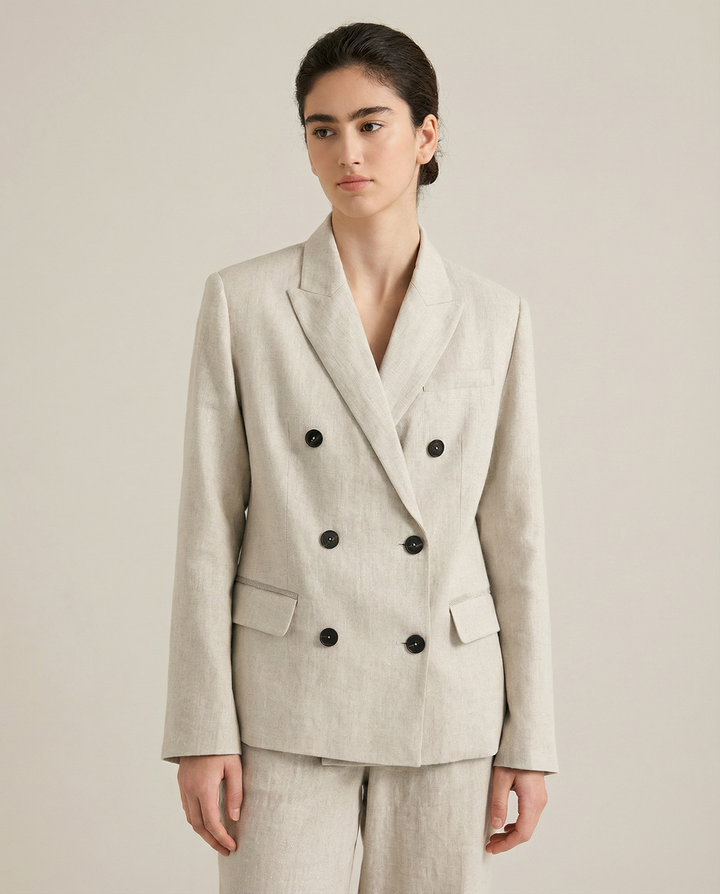Linen Blazer Jacket – Chic Breathable Summer Outerwear