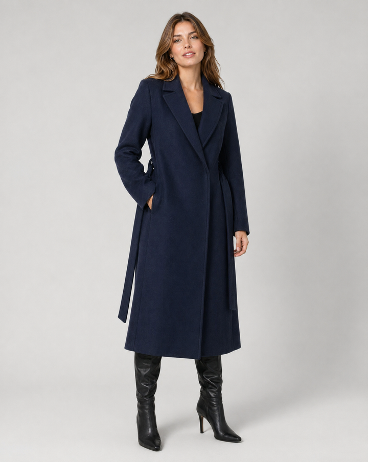 Long Classic Single-Breasted Winter Trench Coat