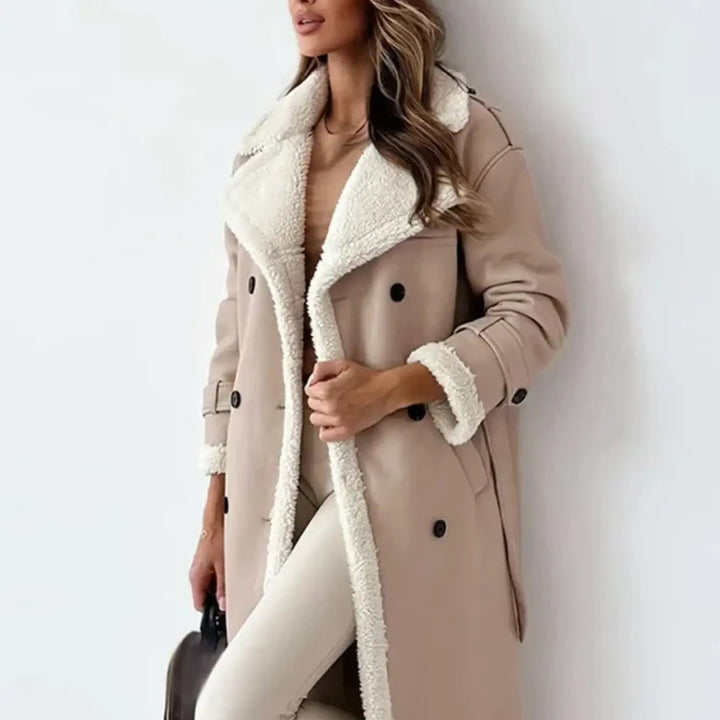 Women's Long Coat Women with Fleece Lining