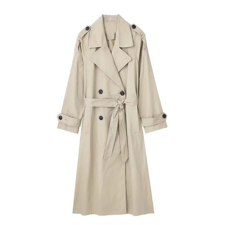 Black Trench Coat Women – Chic Double Breasted Design for Stylish Layering