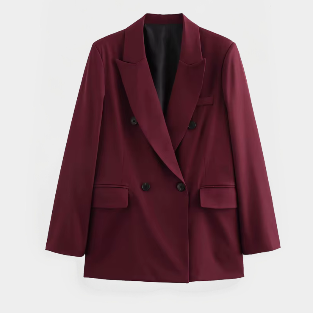 Burgundy Blazer – Tailored Oxblood Single-Button Jacket